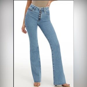 Good American Good Legs Light Blue Flare Jeans Sz 10/30
